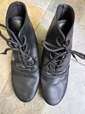 Women's Black Lace-Up Ankle Boots